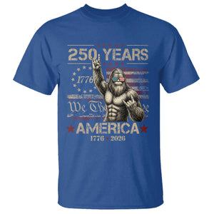 Bigfoot Sasquatch USA 250th Anniversary T Shirt Retro 250 Years 1776 2026 4th of July Independence Day