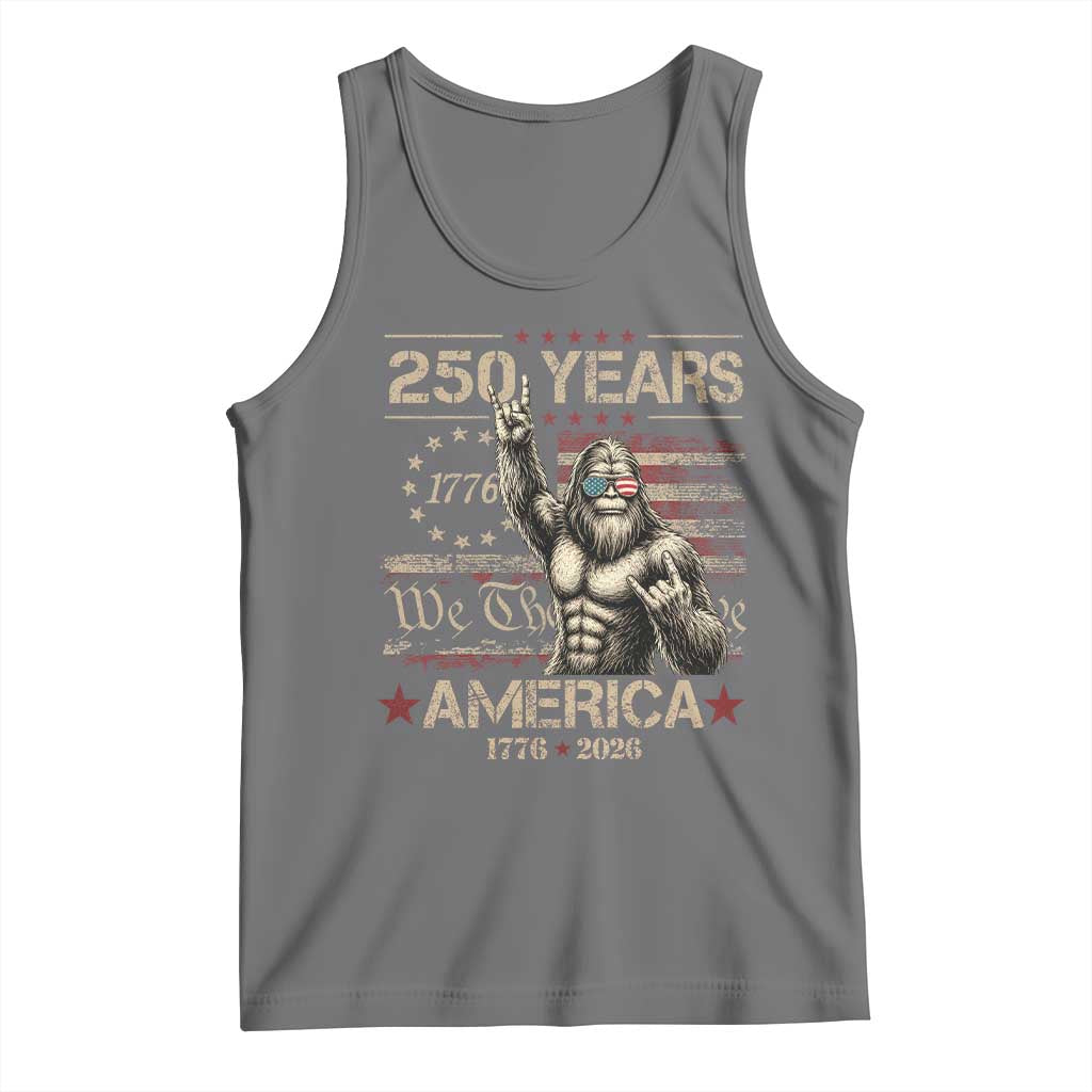 Bigfoot Sasquatch USA 250th Anniversary Tank Top Retro 250 Years 1776 2026 4th of July Independence Day