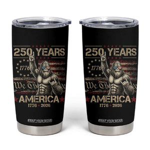 Bigfoot Sasquatch USA 250th Anniversary Tumbler Cup Retro 250 Years 1776 2026 4th of July Independence Day