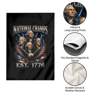 Founding Fathers USA 250th Anniversary Garden Flag Vintage National Champions 250 Years Patriotic American Flag