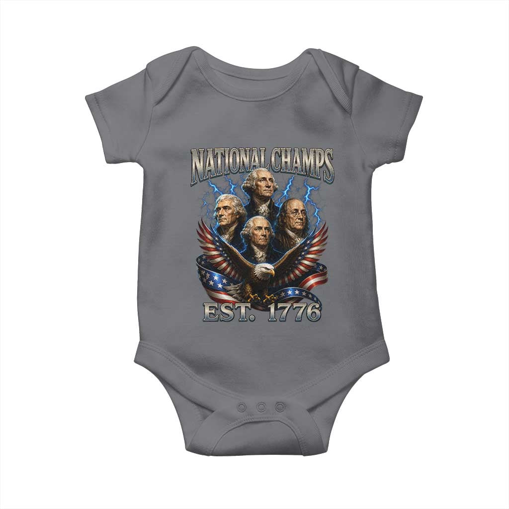 Founding Fathers USA 250th Anniversary Baby Onesie Vintage National Champions 250 Years Patriotic American Flag