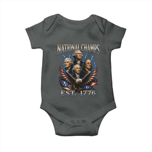 Founding Fathers USA 250th Anniversary Baby Onesie Vintage National Champions 250 Years Patriotic American Flag