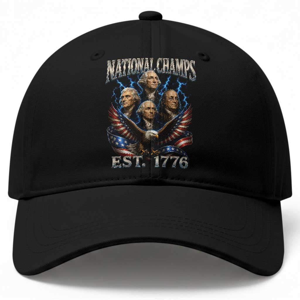 Founding Fathers USA 250th Anniversary Baseball Cap Vintage National Champions 250 Years Patriotic American Flag TS10 Print Your Wear