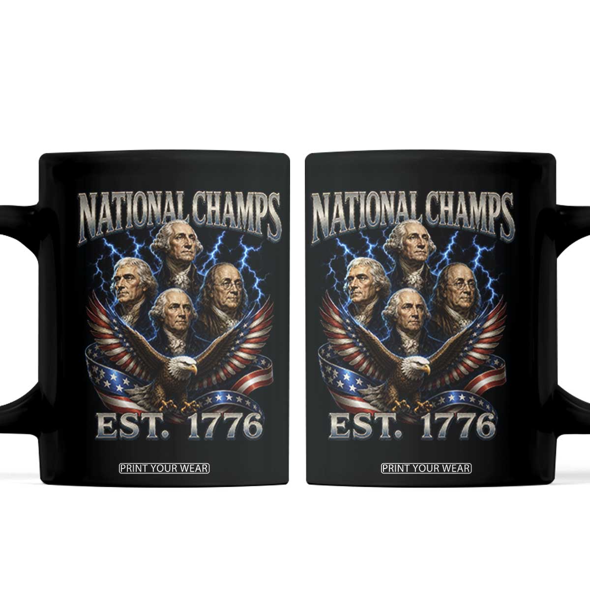 Founding Fathers USA 250th Anniversary Coffee Mug Vintage National Champions 250 Years Patriotic American Flag