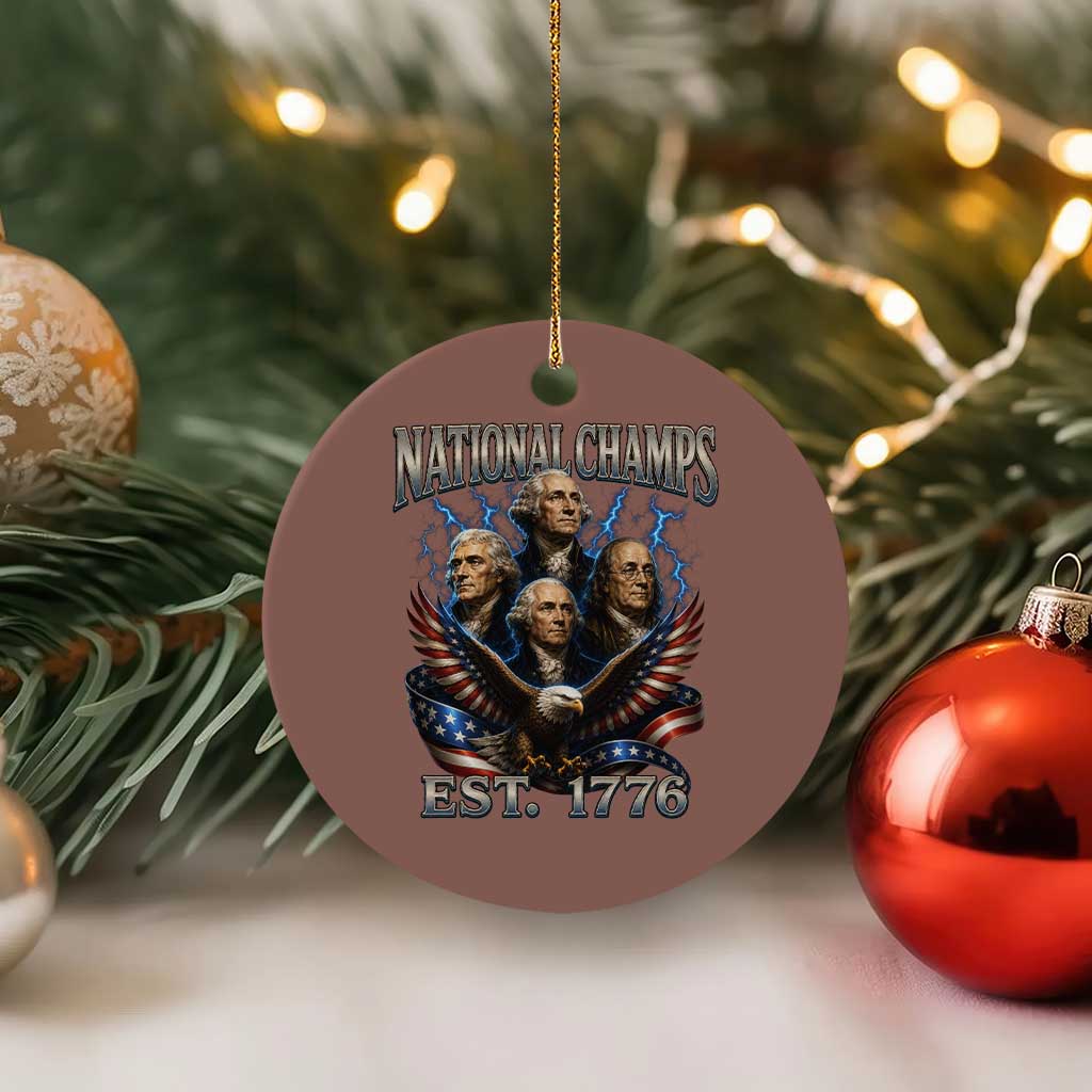 Founding Fathers USA 250th Anniversary Ceramic Ornament Vintage National Champions 250 Years Patriotic American Flag