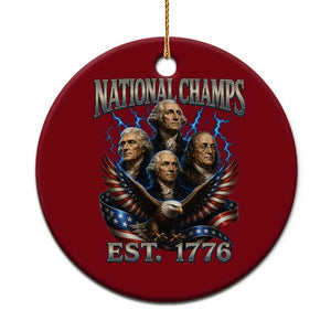 Founding Fathers USA 250th Anniversary Ceramic Ornament Vintage National Champions 250 Years Patriotic American Flag