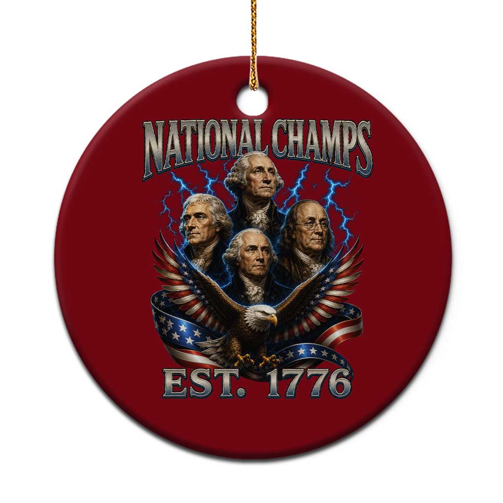 Founding Fathers USA 250th Anniversary Ceramic Ornament Vintage National Champions 250 Years Patriotic American Flag TS10 1pc Red Print Your Wear
