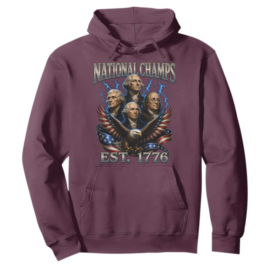 Founding Fathers USA 250th Anniversary Hoodie Vintage National Champions 250 Years Patriotic American Flag