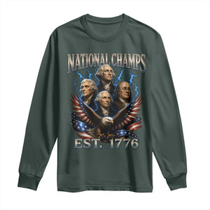 Founding Fathers USA 250th Anniversary Long Sleeve Shirt Vintage National Champions 250 Years Patriotic American Flag