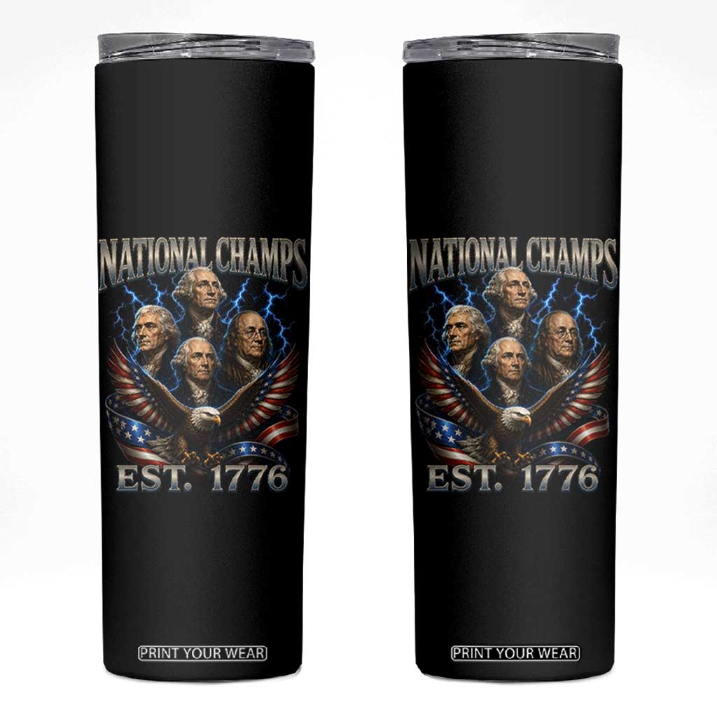 Founding Fathers USA 250th Anniversary Skinny Tumbler Vintage National Champions 250 Years Patriotic American Flag