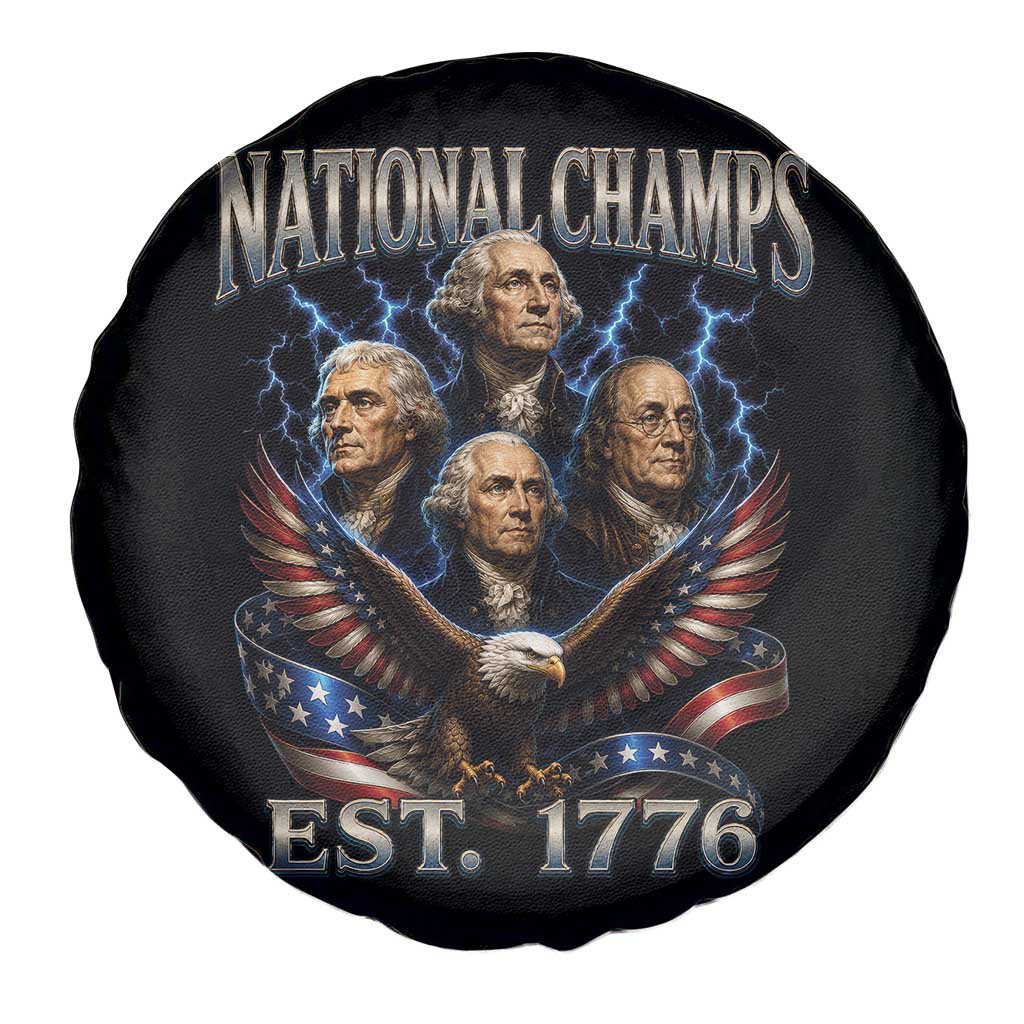Founding Fathers USA 250th Anniversary Spare Tire Cover Vintage National Champions 250 Years Patriotic American Flag