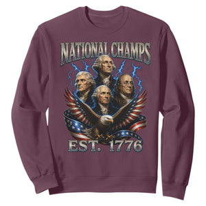 Founding Fathers USA 250th Anniversary Sweatshirt Vintage National Champions 250 Years Patriotic American Flag