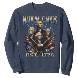 Founding Fathers USA 250th Anniversary Sweatshirt Vintage National Champions 250 Years Patriotic American Flag