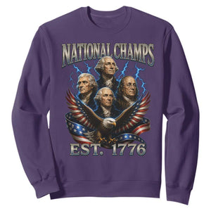 Founding Fathers USA 250th Anniversary Sweatshirt Vintage National Champions 250 Years Patriotic American Flag