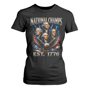 Founding Fathers USA 250th Anniversary T Shirt For Women Vintage National Champions 250 Years Patriotic American Flag