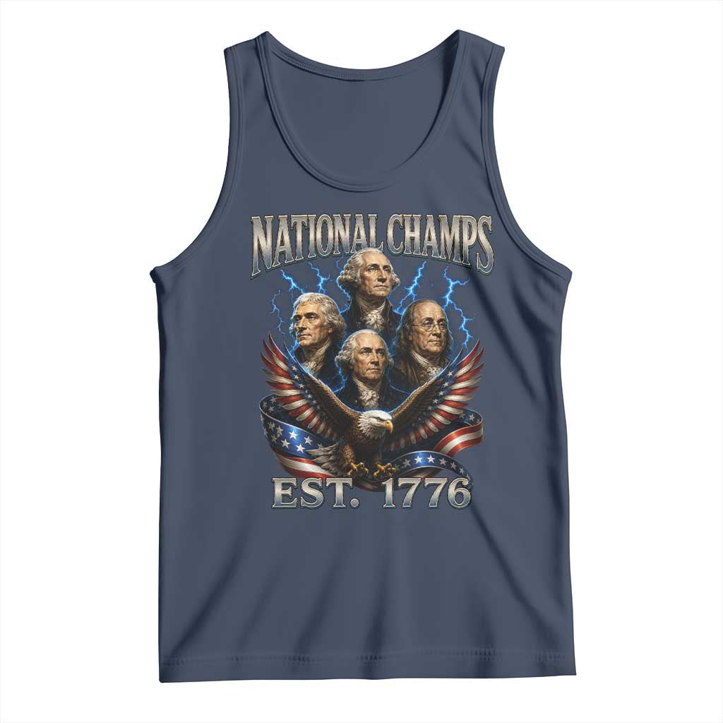Founding Fathers USA 250th Anniversary Tank Top Vintage National Champions 250 Years Patriotic American Flag