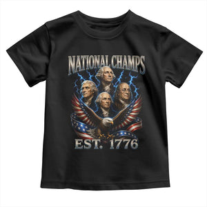 Founding Fathers USA 250th Anniversary Toddler T Shirt Vintage National Champions 250 Years Patriotic American Flag