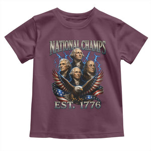 Founding Fathers USA 250th Anniversary Toddler T Shirt Vintage National Champions 250 Years Patriotic American Flag
