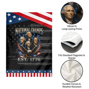 Founding Fathers USA 250th Anniversary Patriotic Garden Flag Vintage National Champions 250 Years American Flag