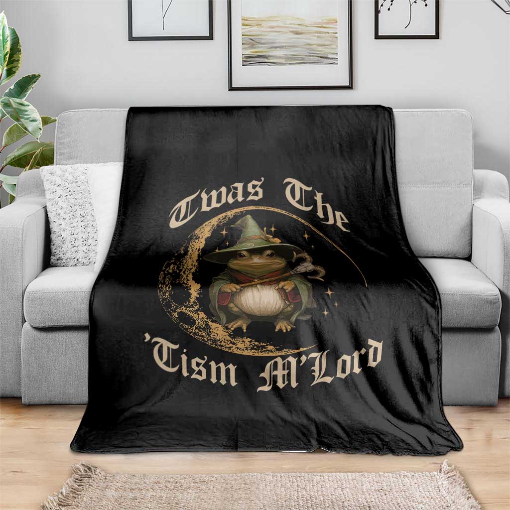 Twas the Tism MLord Frog Throw Blanket Funny Anti Social Meme TS10 Print Your Wear