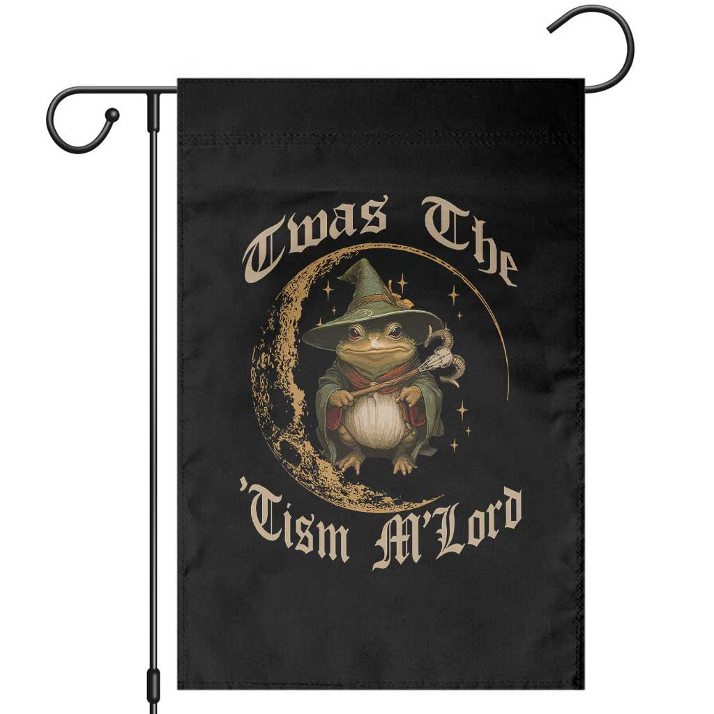 Twas the Tism MLord Frog Garden Flag Funny Anti Social Meme TS10 Black Print Your Wear