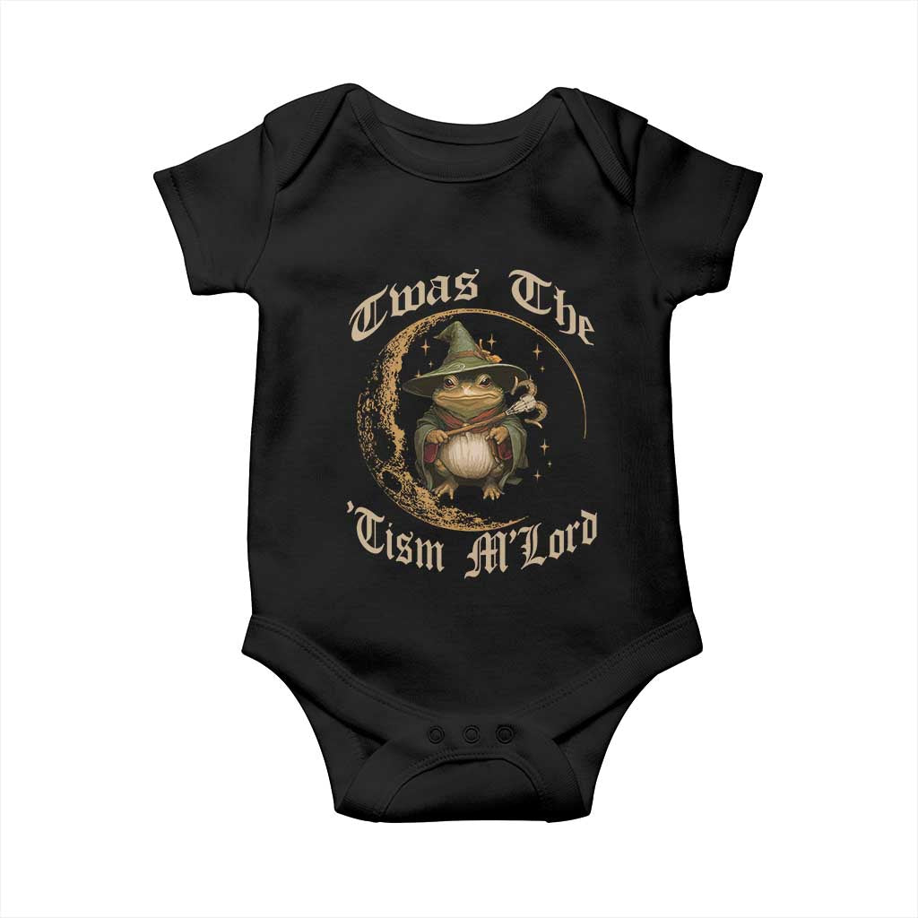 Twas the Tism MLord Frog Baby Onesie Funny Anti Social Meme TS10 Black Print Your Wear