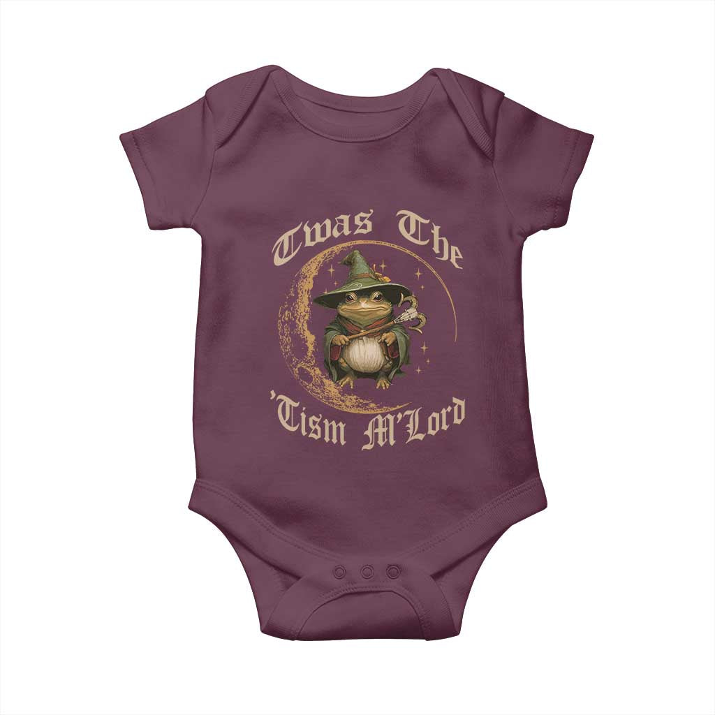 Twas the Tism MLord Frog Baby Onesie Funny Anti Social Meme TS10 Maroon Print Your Wear