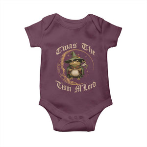 Twas the Tism MLord Frog Baby Onesie Funny Anti Social Meme TS10 Maroon Print Your Wear