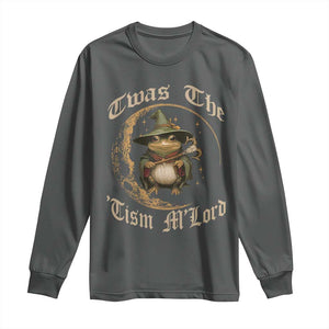 Twas the Tism MLord Frog Long Sleeve Shirt Funny Anti Social Meme TS10 Dark Heather Print Your Wear