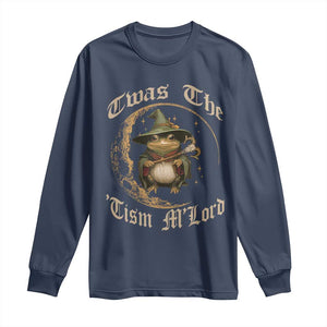 Twas the Tism MLord Frog Long Sleeve Shirt Funny Anti Social Meme TS10 Navy Print Your Wear