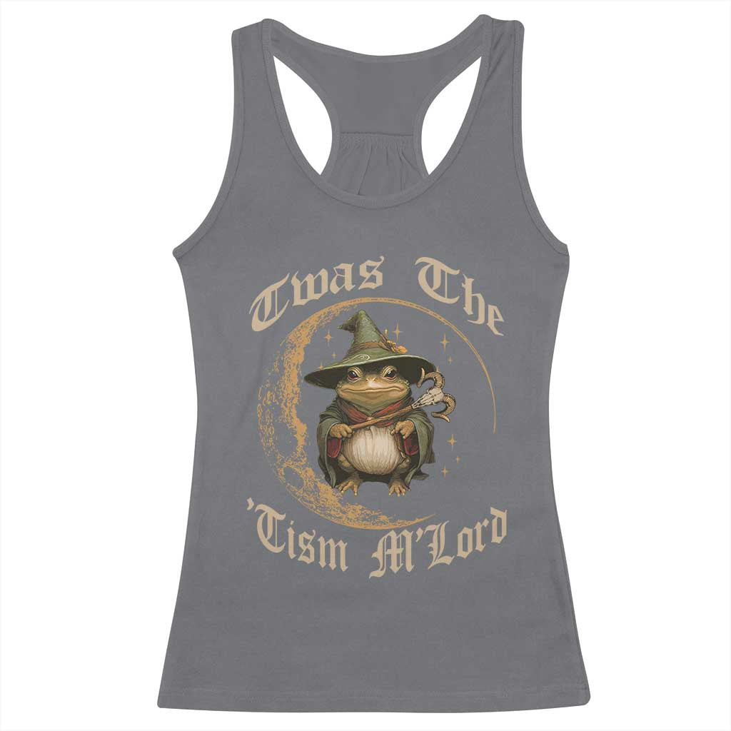 Twas the Tism MLord Frog Racerback Tank Top Funny Anti Social Meme TS10 Charcoal Print Your Wear