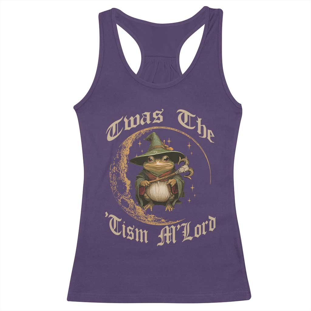 Twas the Tism MLord Frog Racerback Tank Top Funny Anti Social Meme TS10 Purple Print Your Wear