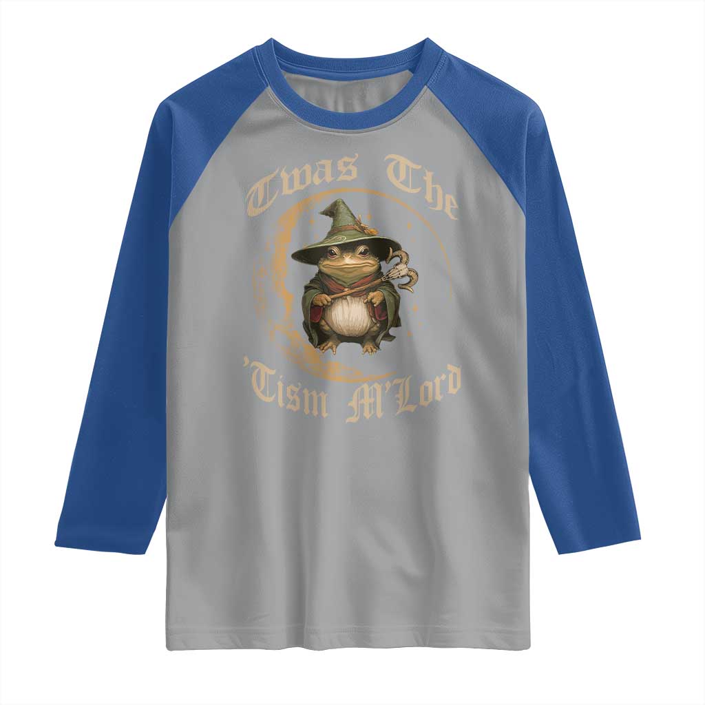 Twas the Tism MLord Frog Raglan Shirt Funny Anti Social Meme TS10 Sport Gray Royal Print Your Wear