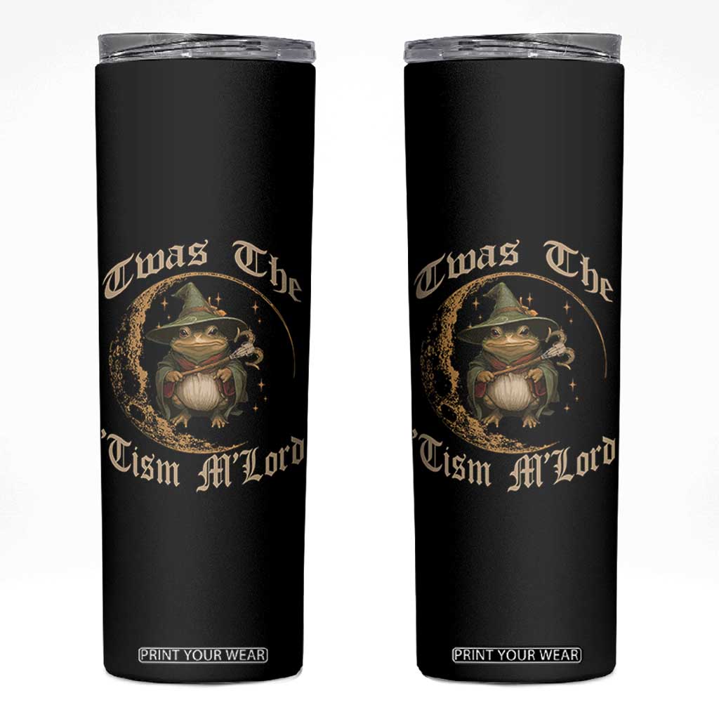 Twas the Tism MLord Frog Skinny Tumbler Funny Anti Social Meme TS10 Black Print Your Wear