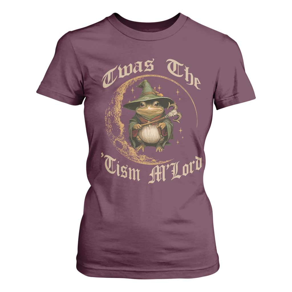 Twas the Tism MLord Frog T Shirt For Women Funny Anti Social Meme TS10 Maroon Print Your Wear