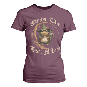 Twas the Tism MLord Frog T Shirt For Women Funny Anti Social Meme TS10 Maroon Print Your Wear