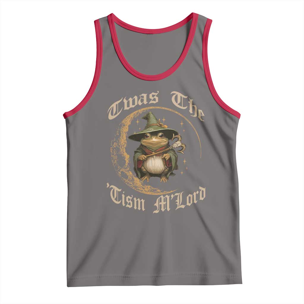 Twas the Tism MLord Frog Tank Top Funny Anti Social Meme TS10 Deep Heather Red Print Your Wear