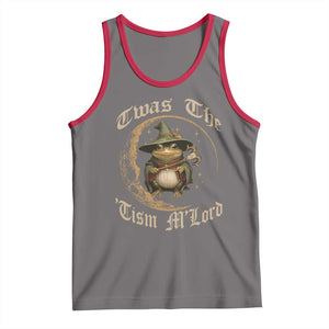 Twas the Tism MLord Frog Tank Top Funny Anti Social Meme TS10 Deep Heather Red Print Your Wear