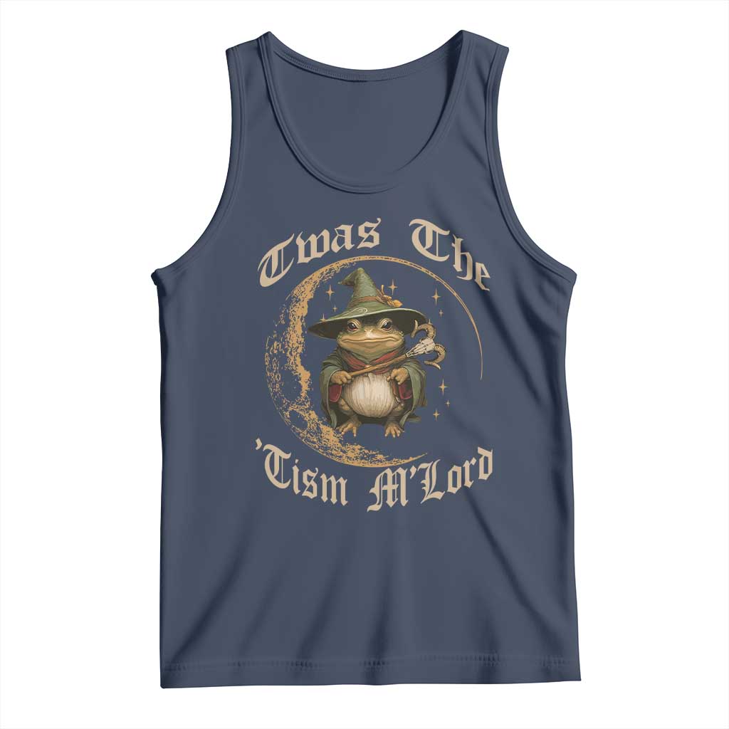 Twas the Tism MLord Frog Tank Top Funny Anti Social Meme TS10 Navy Print Your Wear