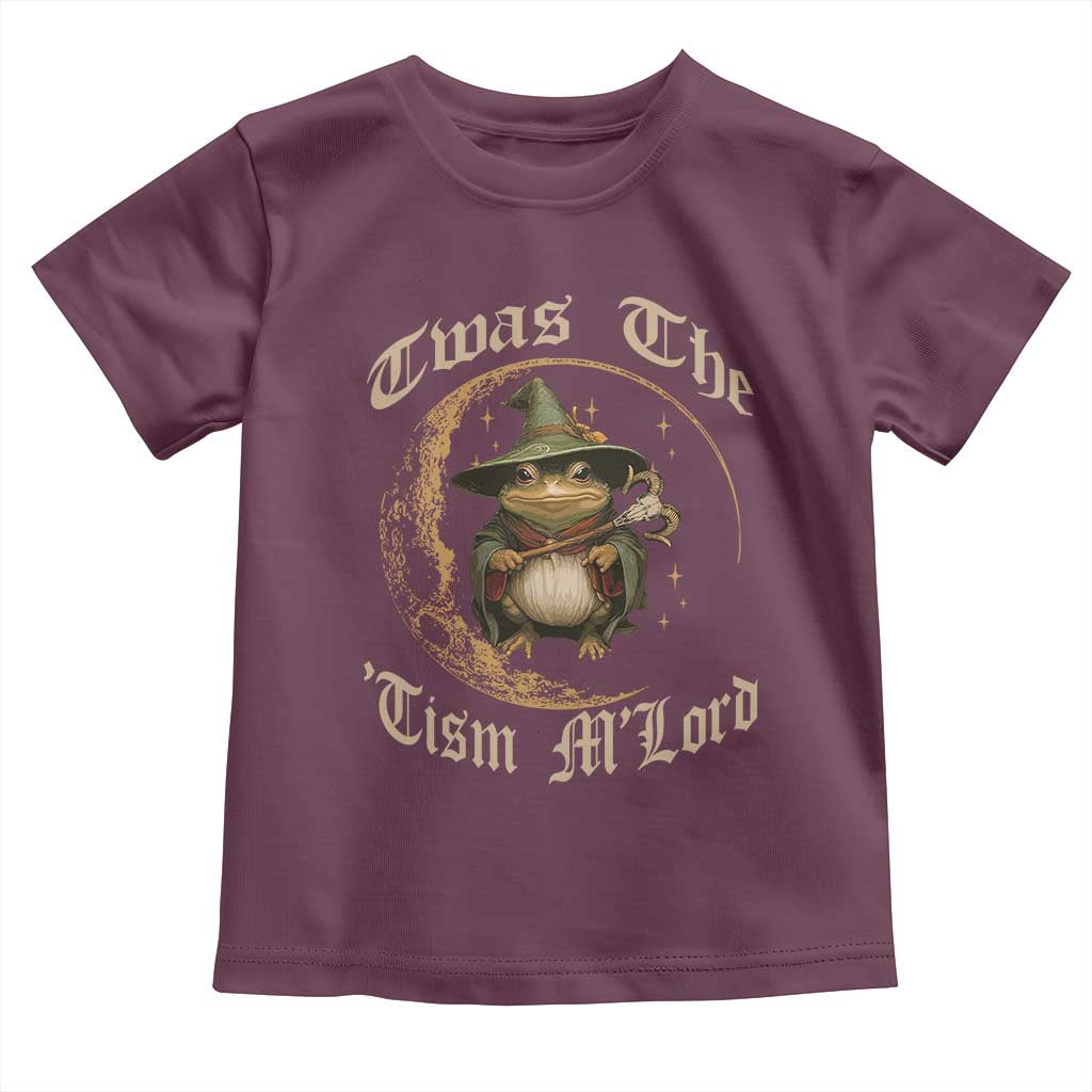 Twas the Tism MLord Frog Toddler T Shirt Funny Anti Social Meme TS10 Maroon Print Your Wear