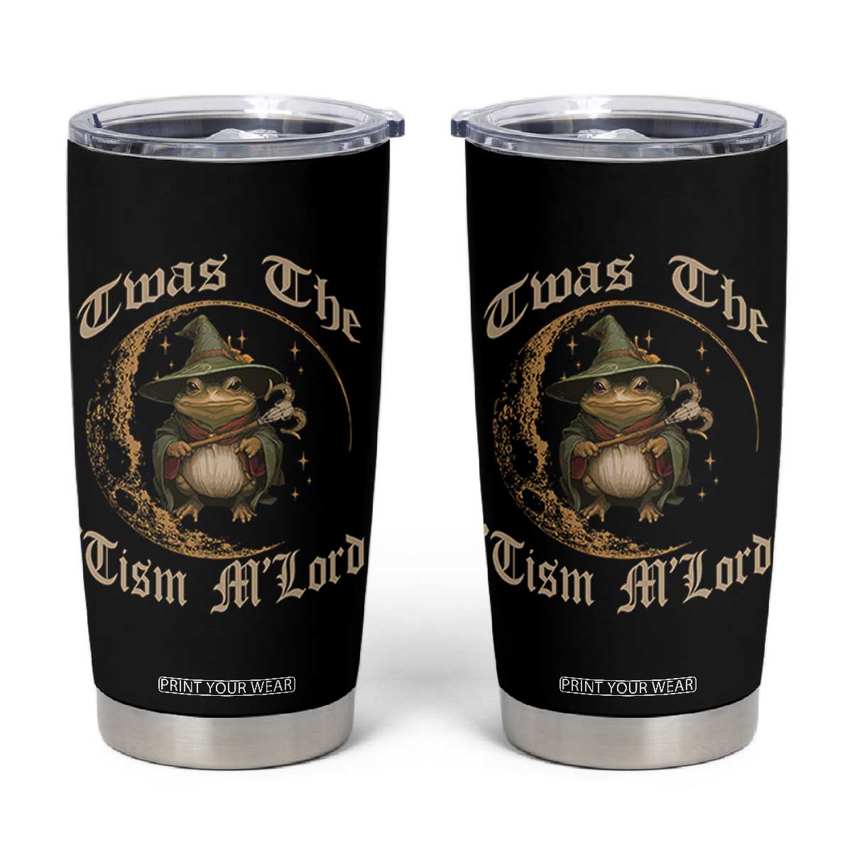 Twas the Tism MLord Frog Tumbler Cup Funny Anti Social Meme TS10 Black Print Your Wear