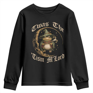 Twas the Tism MLord Frog Youth Sweatshirt Funny Anti Social Meme TS10 Black Print Your Wear