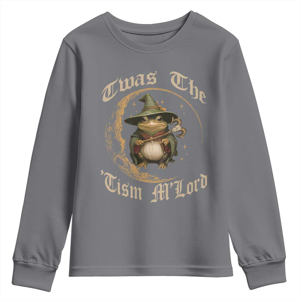 Twas the Tism MLord Frog Youth Sweatshirt Funny Anti Social Meme TS10 Charcoal Print Your Wear