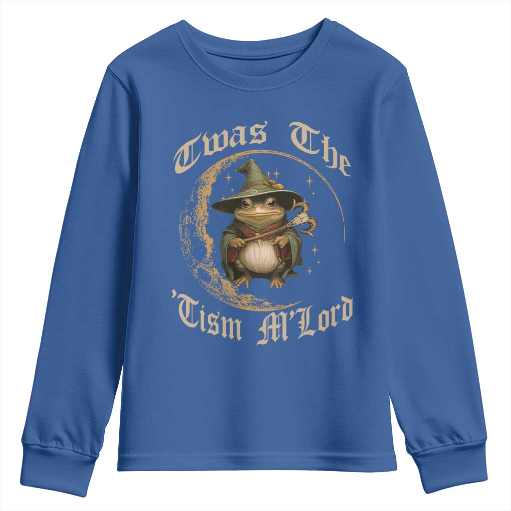 Twas the Tism MLord Frog Youth Sweatshirt Funny Anti Social Meme TS10 Royal Blue Print Your Wear