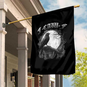 Black Crow F-Caw-F Garden Flag Funny Raven Moon Gothic Adult Humor TS10 Print Your Wear