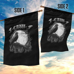 Black Crow F-Caw-F Garden Flag Funny Raven Moon Gothic Adult Humor TS10 Print Your Wear