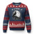 Black Crow F-Caw-F Ugly Christmas Sweater Funny Raven Moon Gothic Adult Humor TS10 Navy Red Print Your Wear
