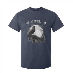 Black Crow F-Caw-F T Shirt For Kid Funny Raven Moon Gothic Adult Humor TS10 Navy Print Your Wear