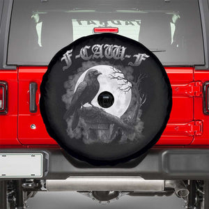 Black Crow F-Caw-F Spare Tire Cover Funny Raven Moon Gothic Adult Humor TS10 Black Print Your Wear