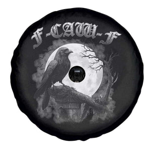 Black Crow F-Caw-F Spare Tire Cover Funny Raven Moon Gothic Adult Humor TS10 Print Your Wear